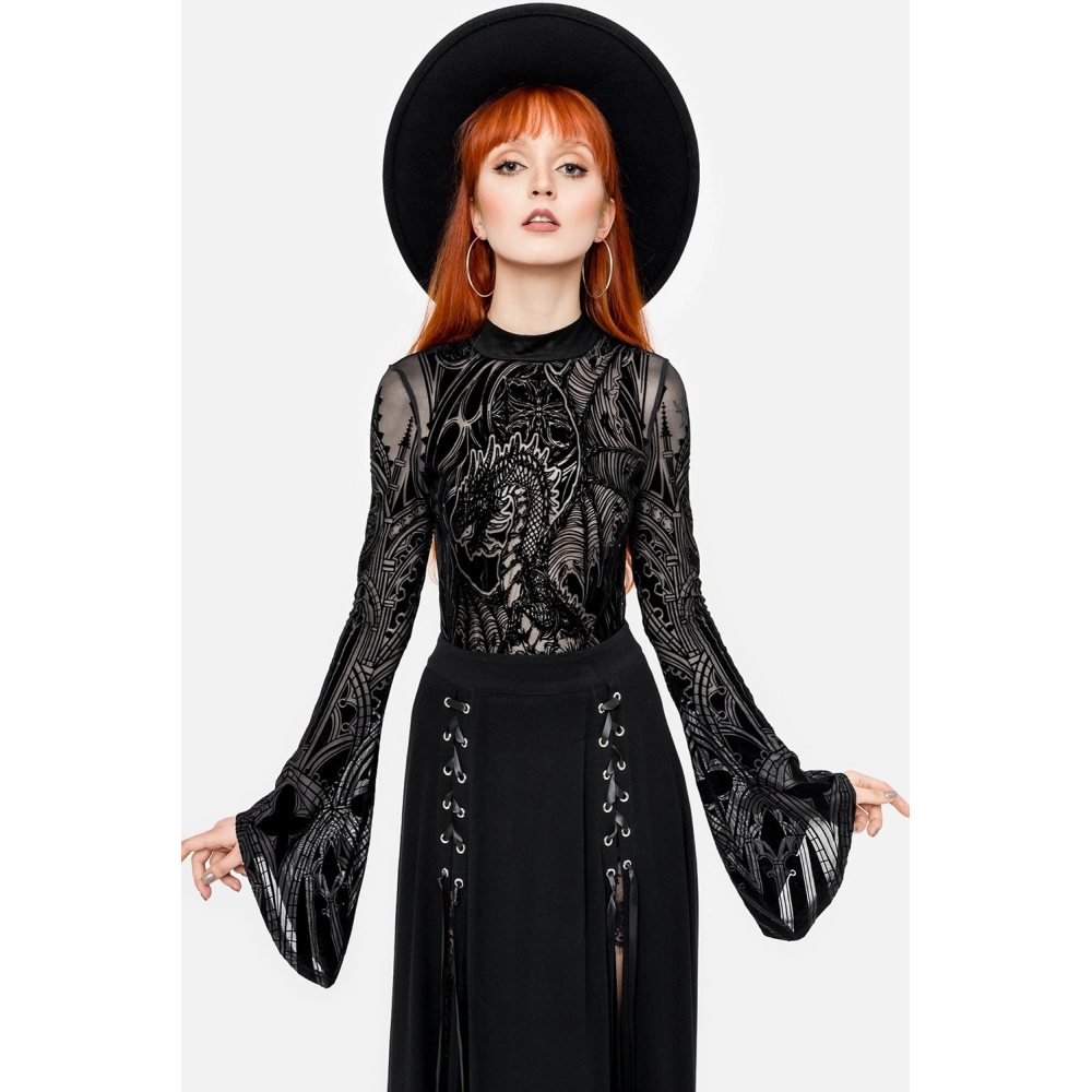 Restyle - Castle Guardian Bodysuit - Zwart